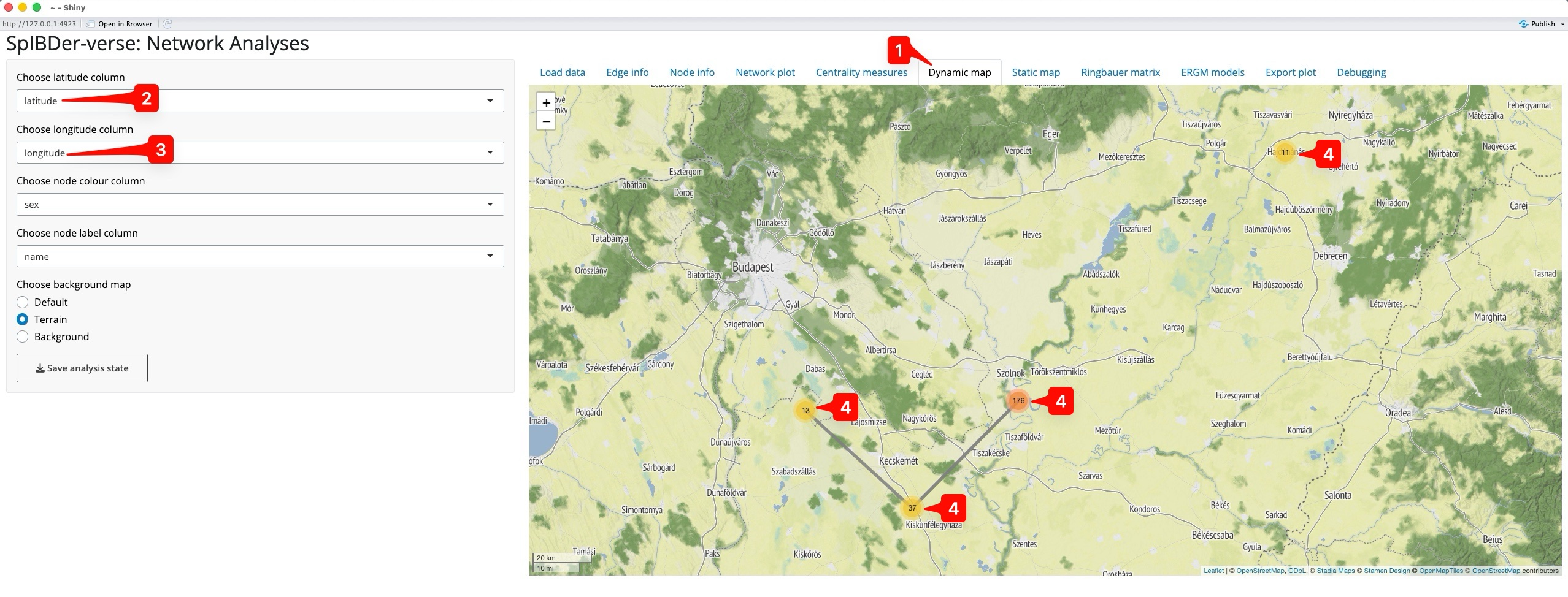 Figure 12: Dynamic map Tab.