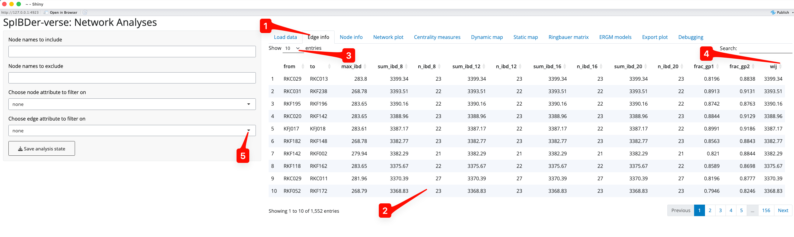 Figure 4: Edge Info Tab.